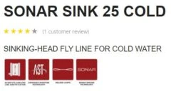 Scientific Anglers Sonar Sink 25 Cold Fly Line 7 Scientific Anglers Sonar Sink 25 Cold Fly Line -Rod Flyer Sales SonarSink25ColdTech