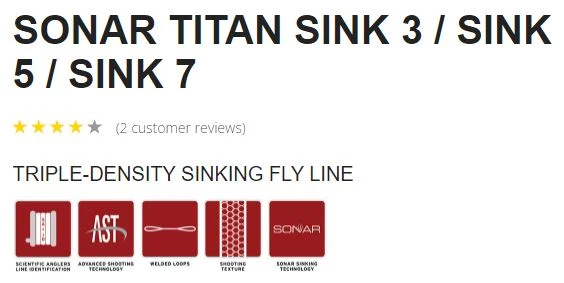 Scientific Anglers Sonar Titan Sink 3/Sink 5/Sink 7 Fly Line 5 Scientific Anglers Sonar Titan Sink 3/Sink 5/Sink 7 Fly Line - Image 3
